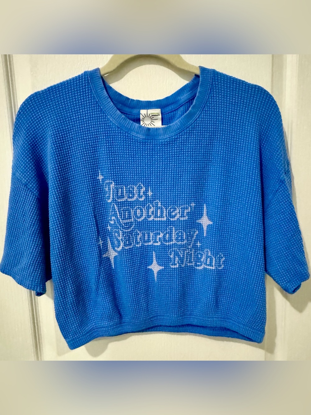 aerie offline blue Waffle Knit Tee - "Just Another Saturday Night"